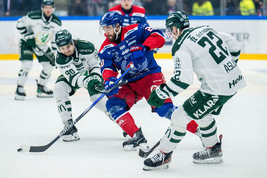 Oskarshamns Hynek Zohorna och Färjestads Per Åslund