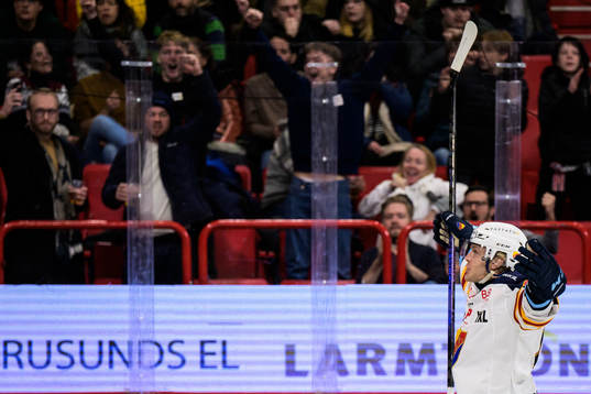 Djurgårdens Olle Liss jublar