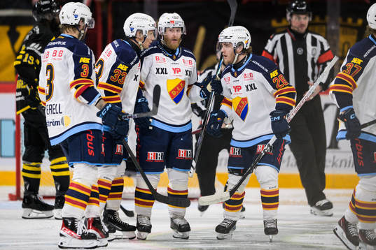 Djurgårdens Daniel Glad, Linus Klasen och Emil Berglund