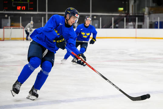 Isac Born of Sweden at a practice session