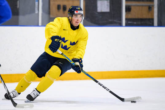 Noah Östlund of Sweden at a practice session