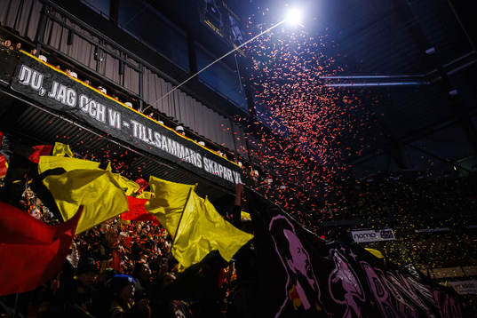 Brynäs supportrar med tifo