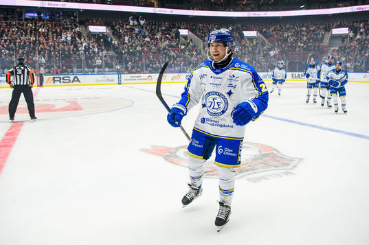 Leksands Justin Glenn Kloos jublar
