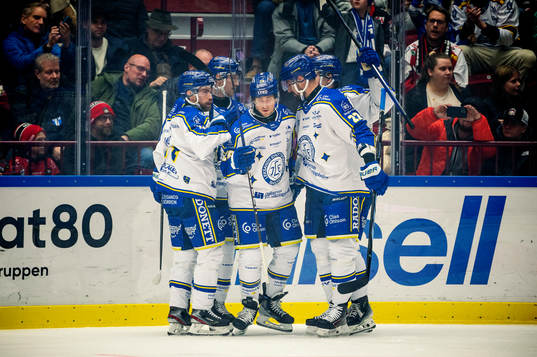 Leksands Justin Glenn Kloos jublar