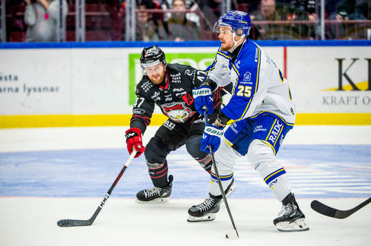 Leksands Lucas Elvenes mot Malmö Redhawks Joakim Ryan
