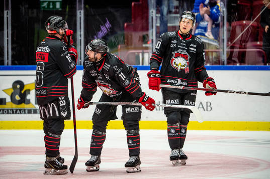 Malmö Redhawks Matias Lassen, Markus Lauridsen och Thomas