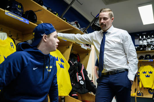 Oskar Pettersson and Assistant coach Pierre Johnsson