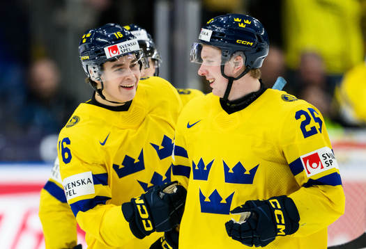 Felix Unger Sörum and Otto Stenberg of Sweden celebrate