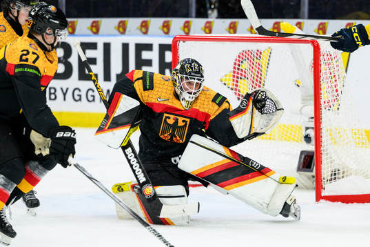 Goaltender Matthias Bittner of Germany