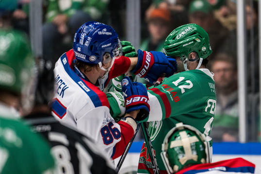 Oskarshamns Lukas Jasek och Rögles Brady Ferguson