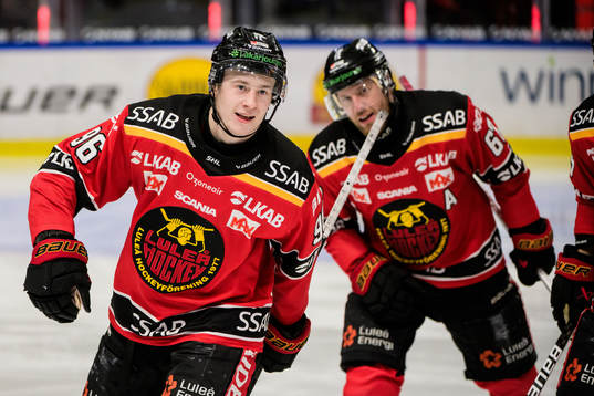 Luleås Pontus Andreasson, Linus Omark  jublar