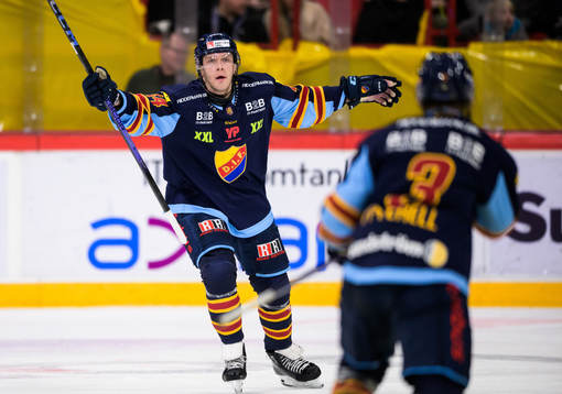 Djurgårdens Olle Liss jublar
