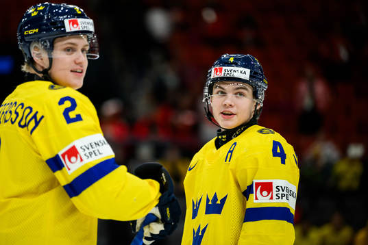 Elias Pettersson and Axel Sandin-Pellikka of Sweden
