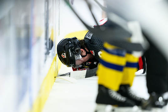Owen Beck of Canada in pain