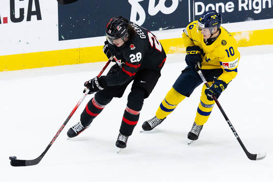 Conor Geekie of Canada and Fabian Wagner of Sweden