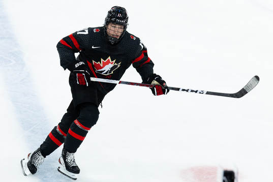 Macklin Celebrini of Canada