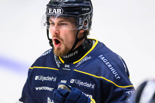 HV71s Mikael Seppälä jublar