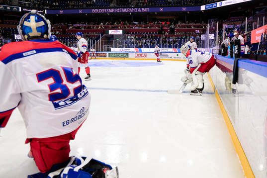 Oskarshamns målvakt Hubert Forsberg Zetterström och