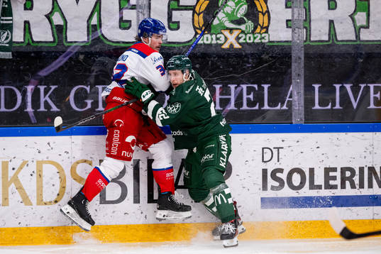 Oskarshamns Oscar Engsund och Färjestads Per Åslund