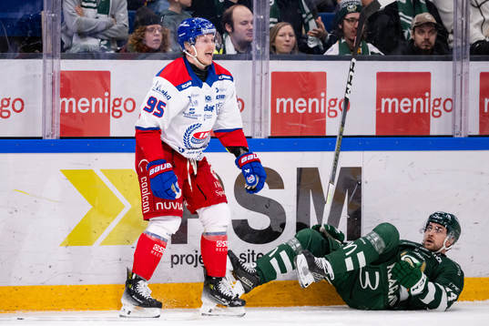Oskarshamns Nick Olesen och Färjestads Jonathan Andersson