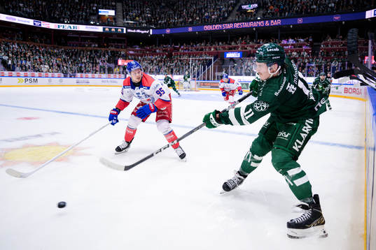 Oskarshamns Nick Olesen och Färjestads Joakim Nygård