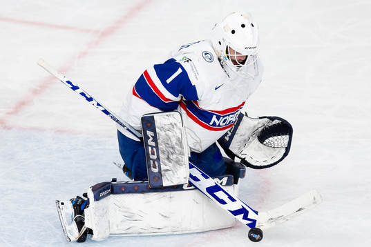 Goaltender Markus Stensrud of Norway