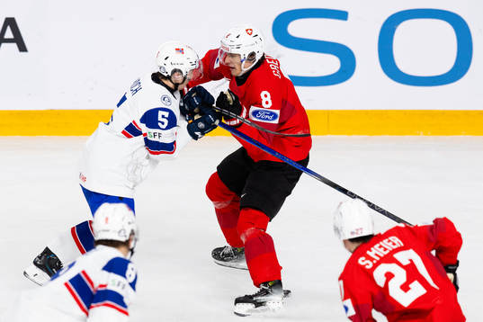 Gabriel Koch of Norway and Rico Gredig of Switzerland