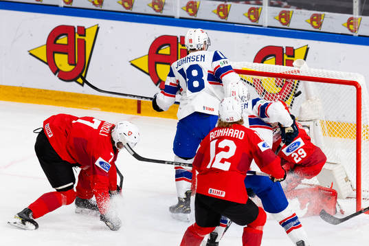 Martin Johnsen of Norway scores 1-1