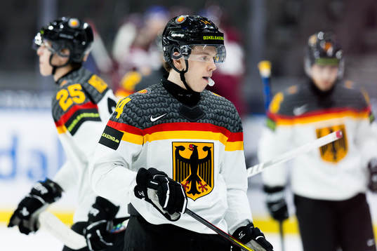 Kevin Bicker of Germany  looks dejected