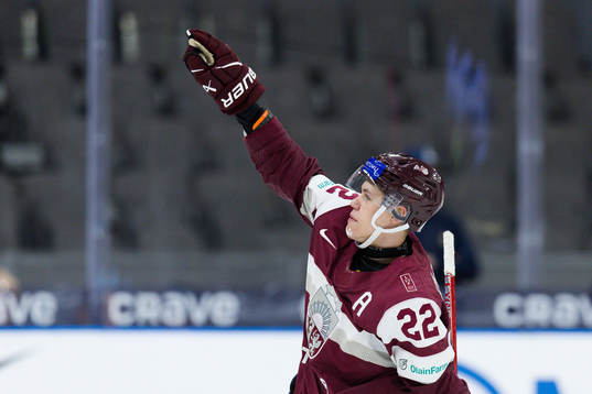Sandis Vilmanis of Latvia celebrates