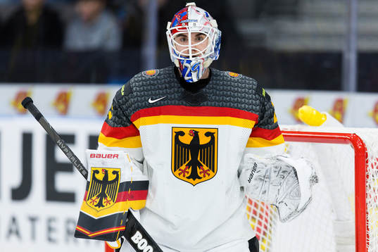 Goaltender Philipp Dietl of Germany