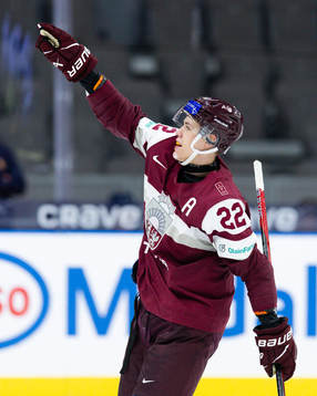 Sandis Vilmanis of Latvia celebrates