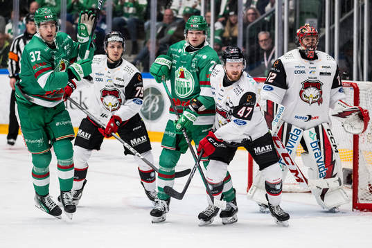 Rögles Albin Sundsvik, Henry Bowlby, Malmö Redhawks Jakub