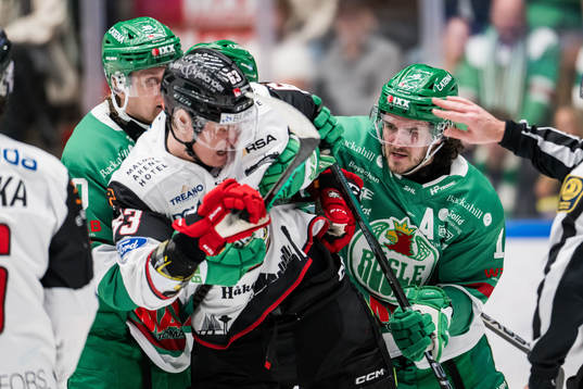 Malmö Redhawks Fredrik Händemark och Rögles Dennis