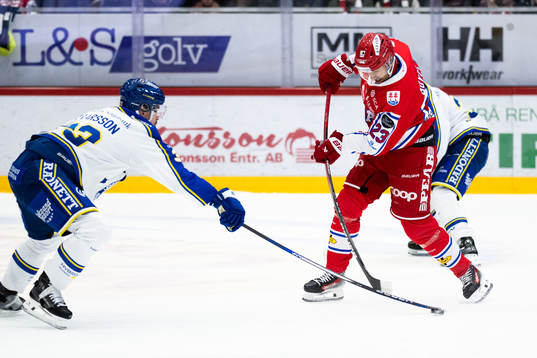 Leksands Eddie Larsson och Timrås Jeremy Boyce-Rotevall