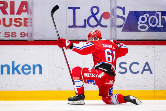 Timrås Axel Rindell jublar