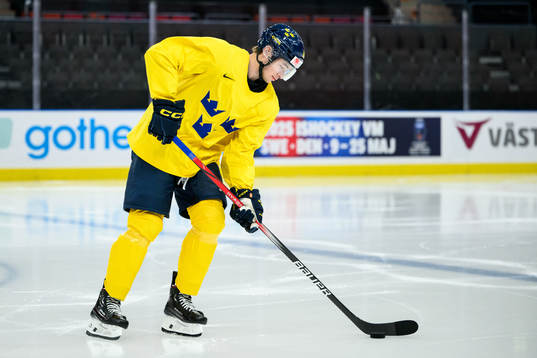 Isac Born of Sweden at a practice session