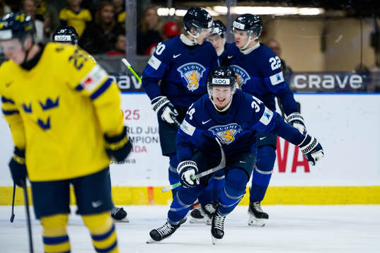 Tommi Mannisto of Finland celebrating
