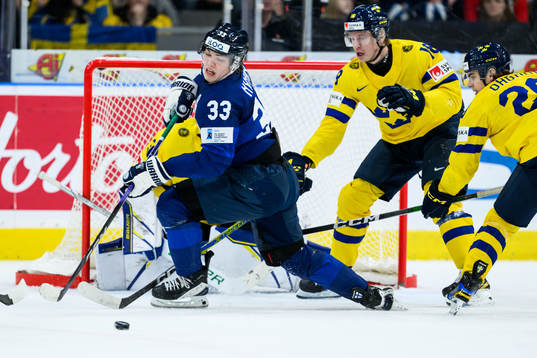 Jani Nyman of Finland and Filip Bystedt, Liam Öhgren of