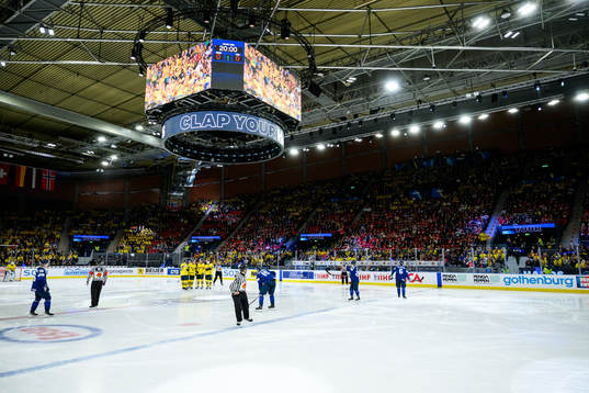 Spectators in the arena Scandinavium