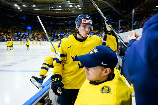 Jonathan Lekkerimäki of Sweden celebrating