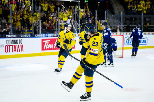 Jonathan Lekkerimäki of Sweden celebrating