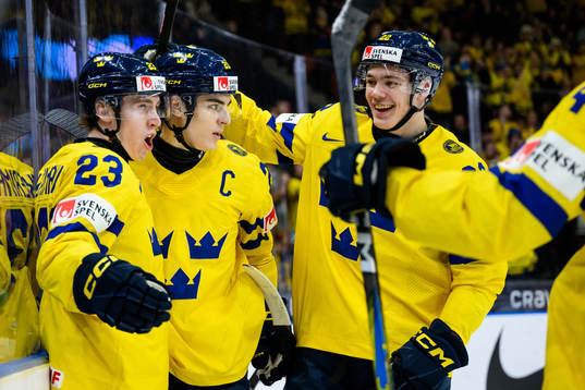 Jonathan Lekkerimäki of Sweden celebrating