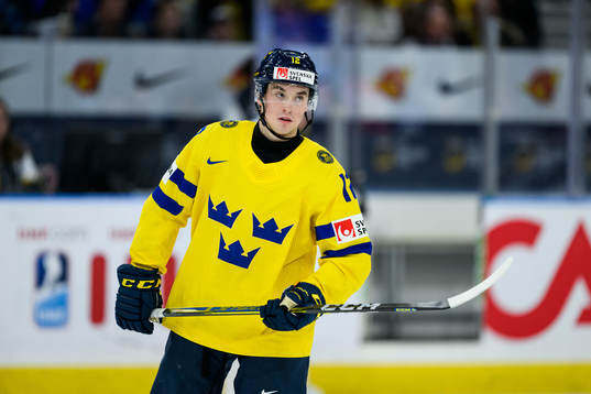 Noah Östlund of Sweden celebrating