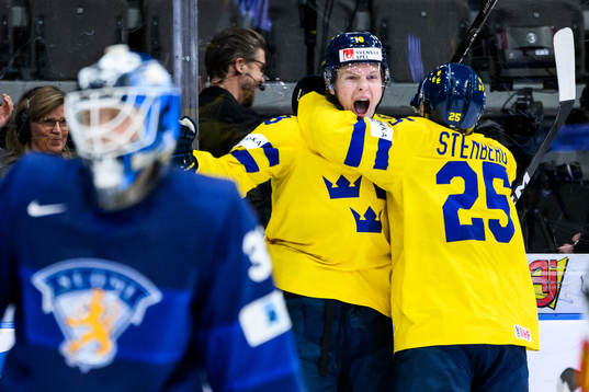 Filip Bystedt of Sweden celebrates