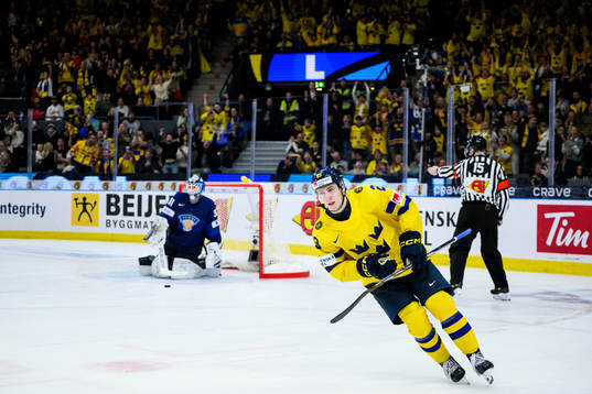 Jonathan Lekkerimäki of Sweden celebrating