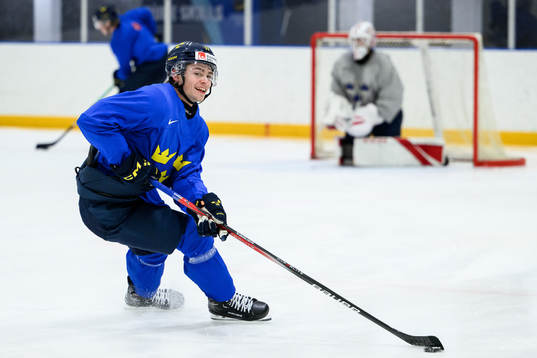 Isac Born of Sweden at a practice session