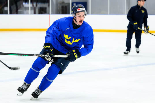 Oskar Pettersson of Sweden at a practice session