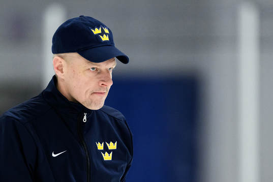 Head coach Magnus Hävelid of Sweden at a practice session