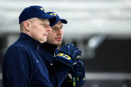 Head coach Magnus Hävelid of Sweden at a practice session